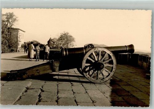 Königstein Altes Geschütz auf der Festung Königstein Fotograf Weyhmann