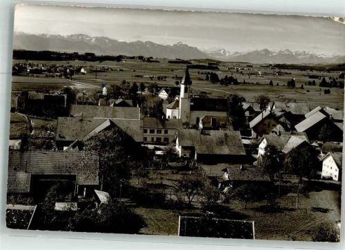 Schwabsoien Panorama des Ortes mit Pfarrkirche St. Stephan