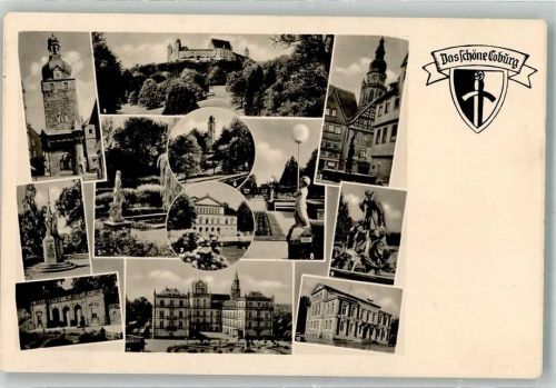 Coburg 1942 WK II Martkturm Veste Landsmannschafter Denkmal Schloss Ehrenburg Callenberg Adolf-Hitler-Haus