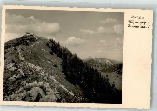 Hochries Gipfelhaus Berghütte mit Kampenwand Fotograf Beckert Hüttenstempel