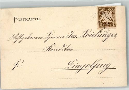 Fürstenstein 1908 Postanweisung Engliches Institut B.M.V.