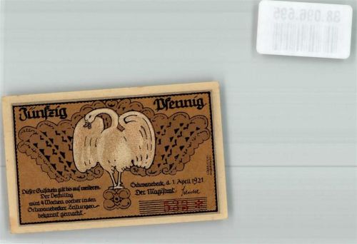 Schwanebeck 1921 Notgeld 50 Pfennig