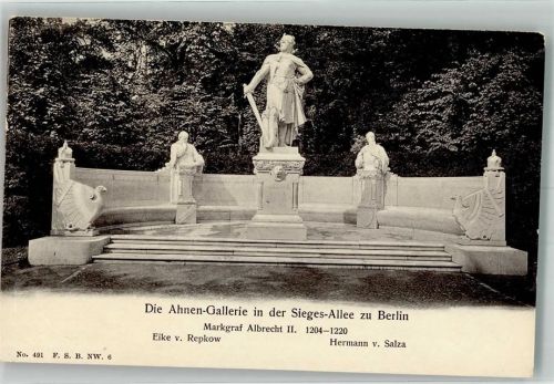 Tiergarten Ahnen Gallerie in d. Sieges Allee Markgraf Albrecht II.