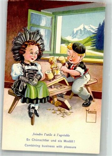 Humor Geschäftliches m. Vergnügen verbinden Trachten Bern No.102