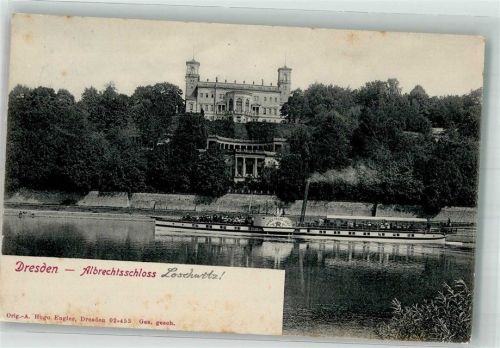 Dresden 1909 Raddampfer Kaiser Franz Josef Albrechtschloss Loschwitz