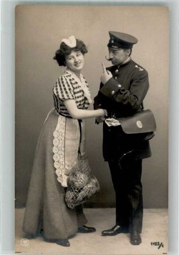 1908 Postbote mit einem Dienstmädchen NPG 1123/1