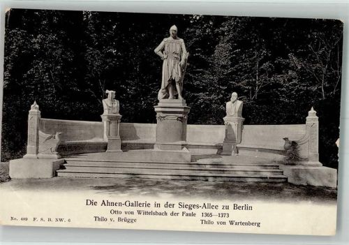Tiergarten Ahnen Gallerie in d. Sieges Allee Otto v. Wittelsbach d. Faule