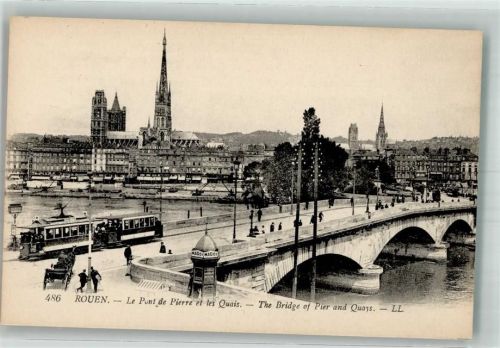 Rouen Pont de Pierre et les Quais Straßenbahn