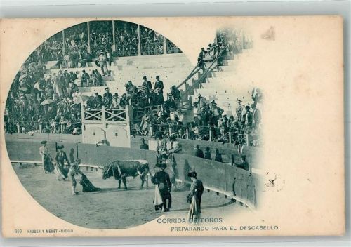 Madrid 1906 Toreros versetzen dem Stier den Todesstoss Ort lt. Verlag