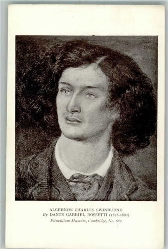 Cambridge sign. Rossetti, Dante Gabriel Portrait von Algernon Charles Swinburne im Fitzwilliam Museum