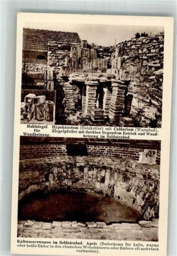 Eining Römer Kastell Abusina Hohziegel f. Wandheizung Kaltwasserwanne f. Soldatenbad