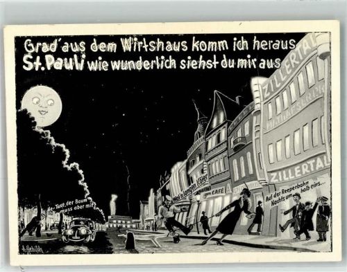 St. Pauli sign. Hebilsch A. Grad`aus d. Wirtshaus komm ich heraus