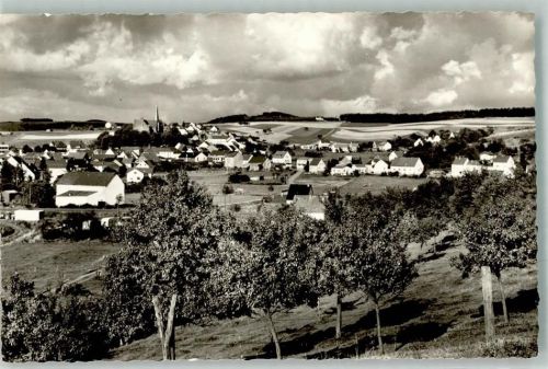 Gillenfeld Panorama des Ortes mit Pfarrkirche St. Andreas Fotograf Lange