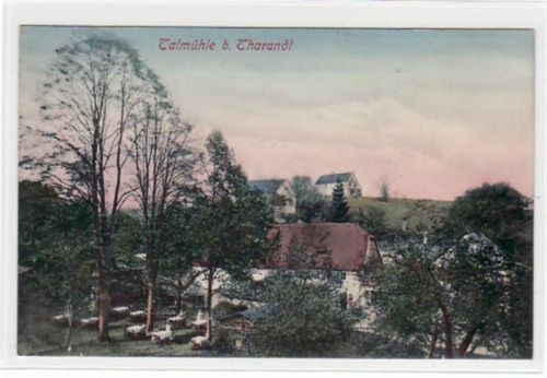 Talmühle bei Tharandt gelaufen von 1906. Gute Erhaltung.