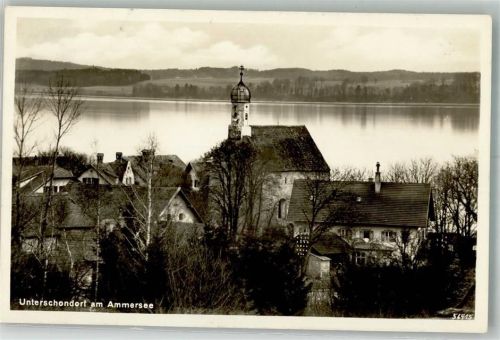 Unterschondorf 1938 Panorama des Ortes mit Filialkirche St. Jakobus Verlag Feldbauer 56415
