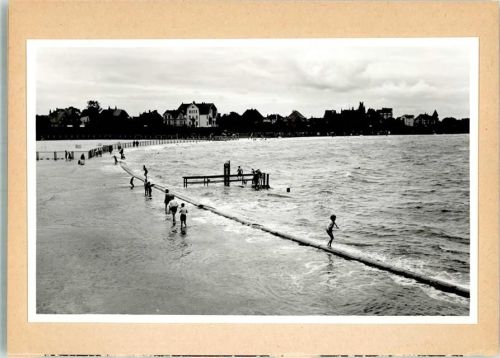 Cuxhaven Foto montiert auf Karton Überschwemmung Schwimmbad
