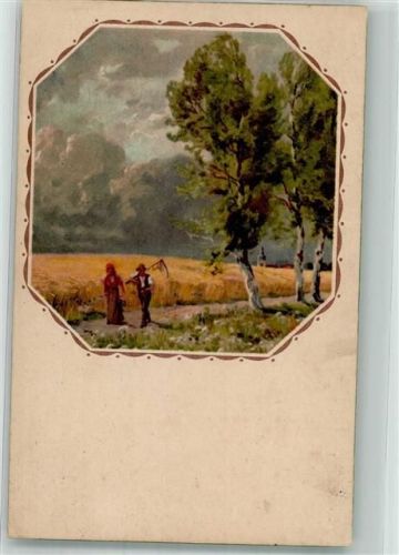 Bauernpaar geht zur Feldarbeit No. 1443