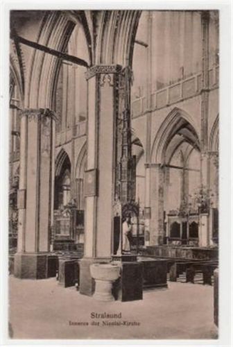 Stralsund Stralsund mit inneren der Nocolai-Kirche ungelaufen Top Erhaltung.