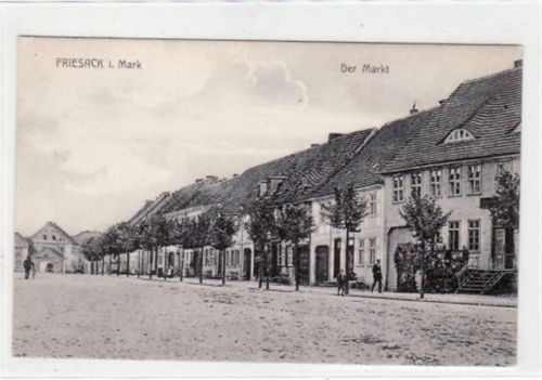 Markt in Friesack in der Mark gelaufen 1911. Gute Erhaltung.