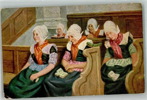 1910 Frauen Tracht Gebet Gottesdienst