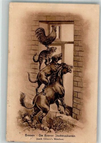Bremen 1914 Bremer Stadtmusikanten Gebr. Grimm
