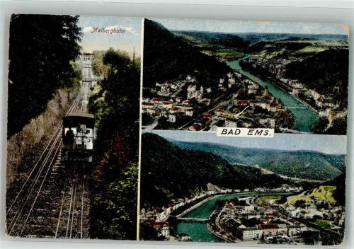 Bad Ems Malbergbahn Panorama des Ortes an der Ems Verlag Zieher, Ottmar 2208
