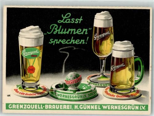 Wernesgrün Lasst Blumen sprechen Grenzquell Brauerei H. Günnel