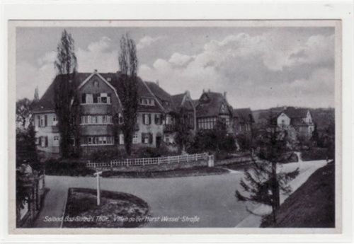 Solbad Bad Sulza i. Thür. mit Villen an der Horst Wessel-Straße. Leicht fleckig Rückseite, sonst gut erhalten.