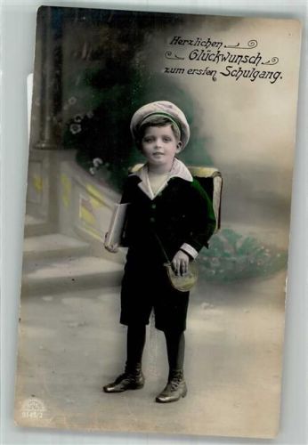 1920 Glückwunsch Kind Ranzen R. u. K.L. 6145/2
