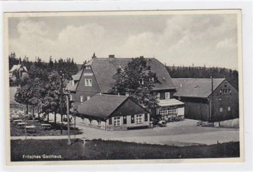 Oberbärenburg i. Erzgeb. Fritsches Gasthaus gelaufen am 13.7.1937. Gute Erhaltung.