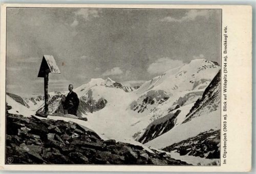1925 Im Ölgrubenjoch Blick auf Wildspitz Brochkogl