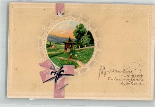 1914 Gartenpavillon in lieblicher Sommerlandschaft