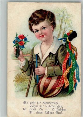 Spruch Kind Mandoline Klatschmohn Kornblume L. u. B Serie 16563