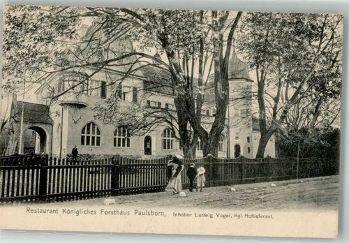Dahlem 1918 Gasthaus Königliches Forsthaus Paulsborn Feldpost WK II