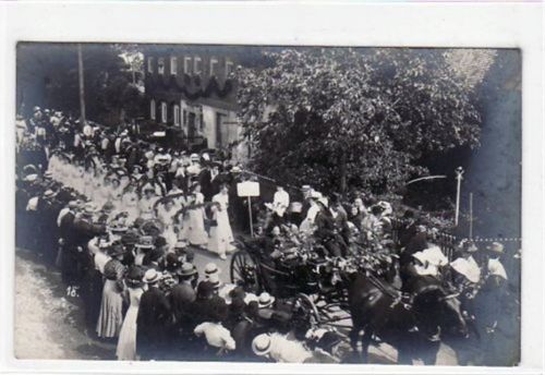 Hörnitz, Fotokarte mit Partie beim Heimatfest ungelaufen Gute Erhaltung.