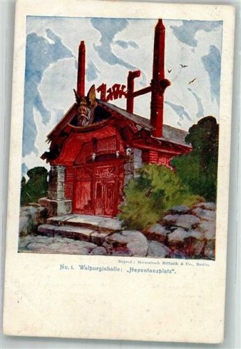 Thale 1904 Walpurgishalle Hexentanzplatz No. 1 Meisenbach u. Co.