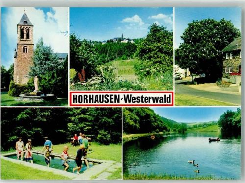 Horhausen Kirche St. Maria Magdalena Wassertretbecken Weiher Dorfkastanie
