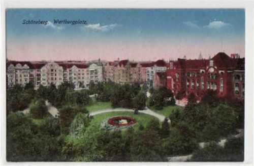 Berlin Schöneberg mit Wartburgplatz. Karte beschrieben. Gute Erhaltung.