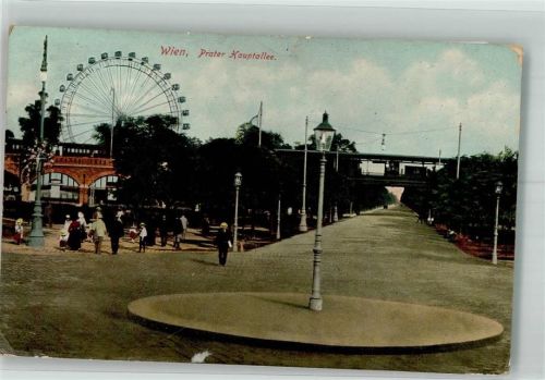 Wien 1914 Riesenrad Prater Hauptallee
