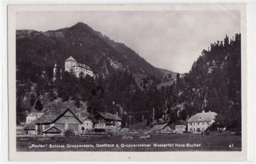 Raufen Schloss Groppenstein ungelaufen Starker Knick und leichter Bug oben rechts, sonst gut erhalten