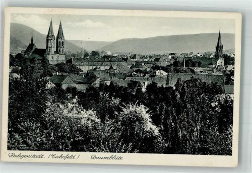 Heilbad Heiligenstadt 1940 Panorama des Ortes mit Propsteikirche St. Marien Feldpost WK II Wehrbezirkskommando Kassel