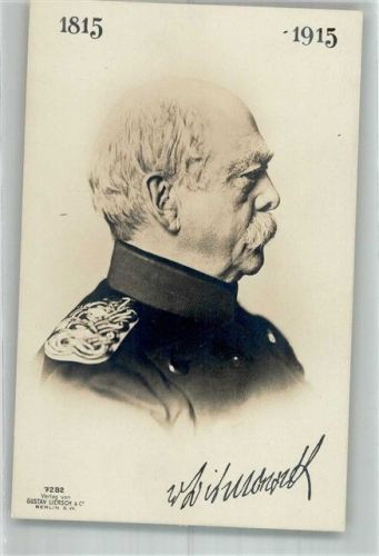 1915 Profilbild des Reichskanzlers in Uniform Verlag Gustav Liersch & Co. 7282