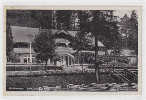 Bad Landeck Bad Landeck in Schlesien - Ladek-Zdrój / Kreis Habelschwerdt - Bystrzyca Klodzka. Waldtempel gelaufen 1941. Leichte Stempelspuren. Leicht fleckig, sonst gut erhalten