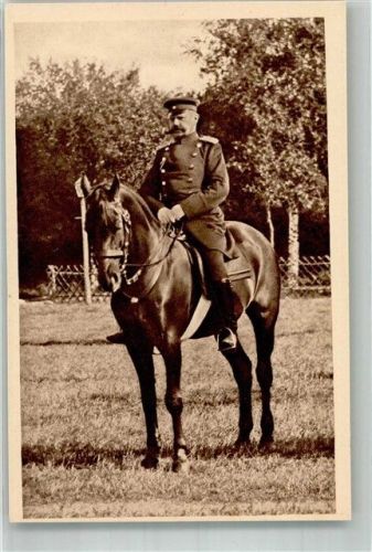 Portrait des damaligen Obersten in Uniform zu Pferde 1894 Verlag Wirth & Co.