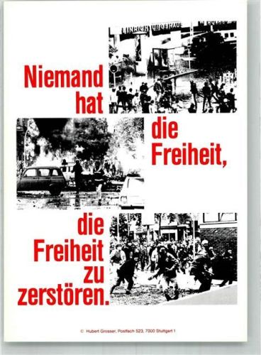 Niemand hat die Freiheit die Freiheit zu zerstören Antikommunismus