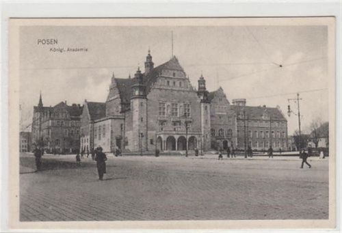 Posen Posen / Poznan. Königliche Akademie ungelaufen Gute Erhaltung.