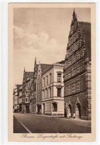 Bremen Bremen mit Langenstraße und Stadtwaage ungelaufen Gute Erhaltung.