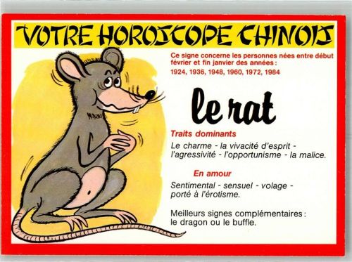 Chinesisches Horoskop Sternzeichen Die Ratte