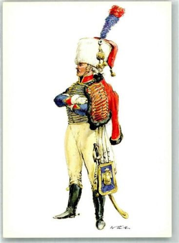 sign. Tritt W. Regt.d. Chasseurs a cheval Trompeter Kaiserreich Frankreich 1804