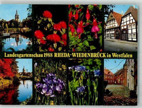 Rheda-Wiedenbrück 1988 Landesgartenschau St. Aegidius Kirche Fachwerkhäuser Lange Straße
